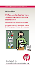 Bild des Flyers zum Fachberater für UK - Schwerpunkt Nachschulische Lebenswelten